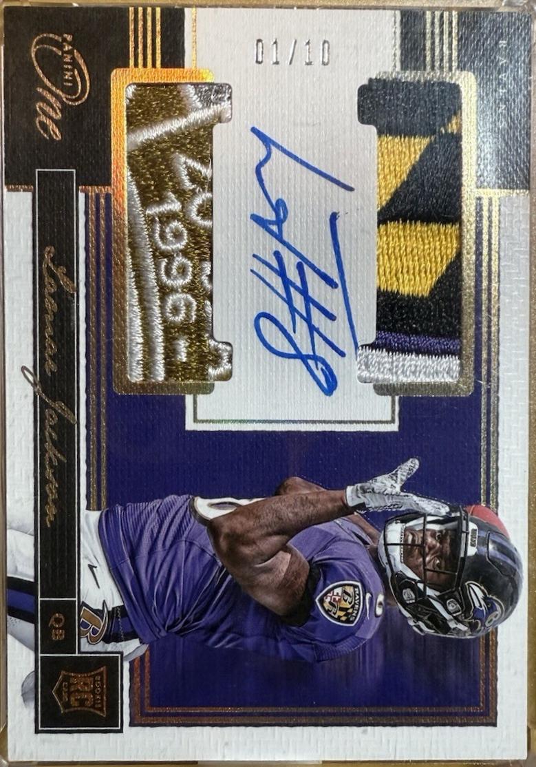 Lamar Jackson [Dual Patch Autograph Gold] #66