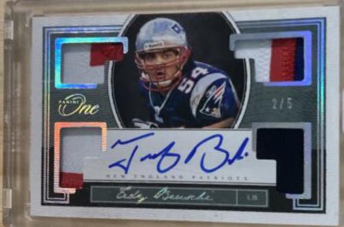Tedy Bruschi [Quad Patch Autograph Platinum] #109