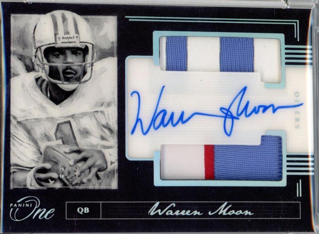 Warren Moon [Dual Patch Autograph Platinum] #156