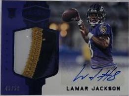 Lamar Jackson [Blue Rookie Patch Autograph] #236