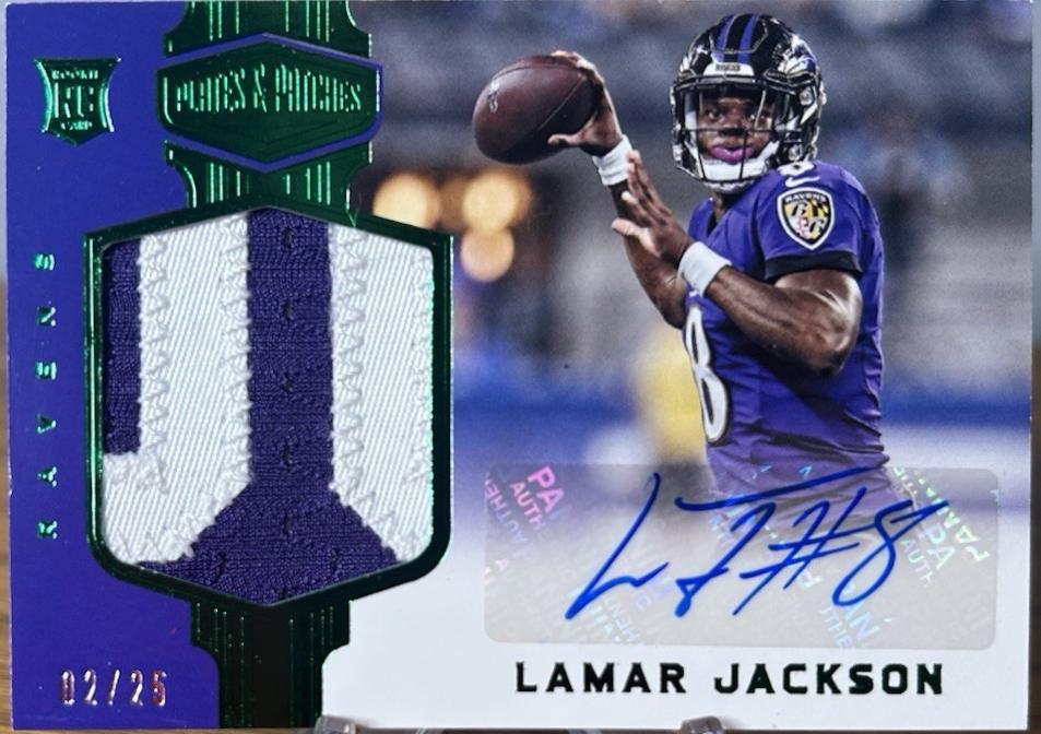 Lamar Jackson [Green Rookie Patch Autograph] #236