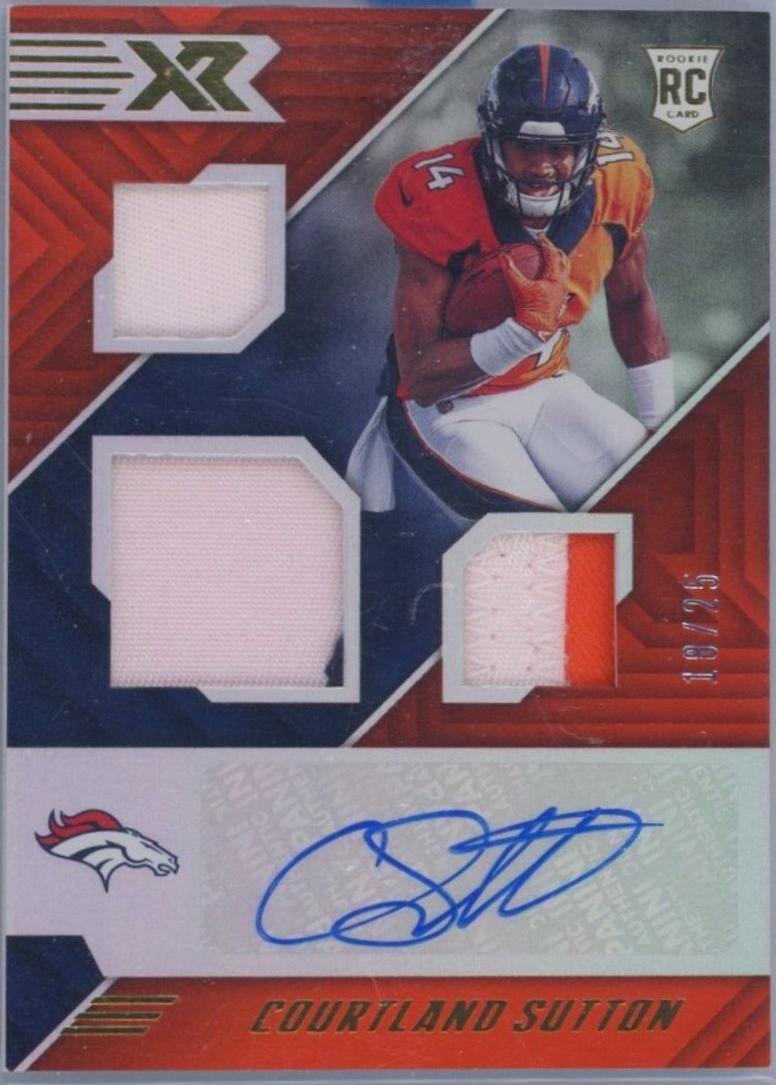 Courtland Sutton [Triple Swatch Autograph Orange] #175