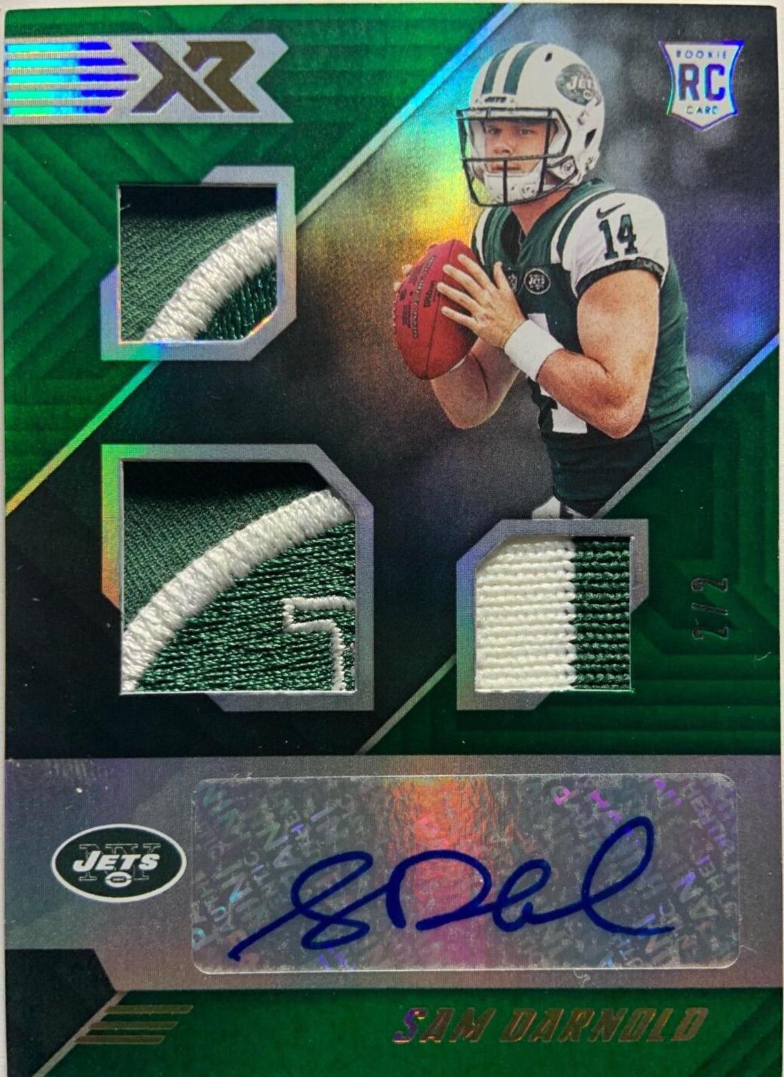 Sam Darnold [Triple Swatch Autograph Green] #163