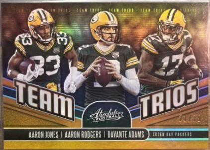 Aaron Jones, Aaron Rodgers, Davante Adams [Spectrum Orange] #TT-GB
