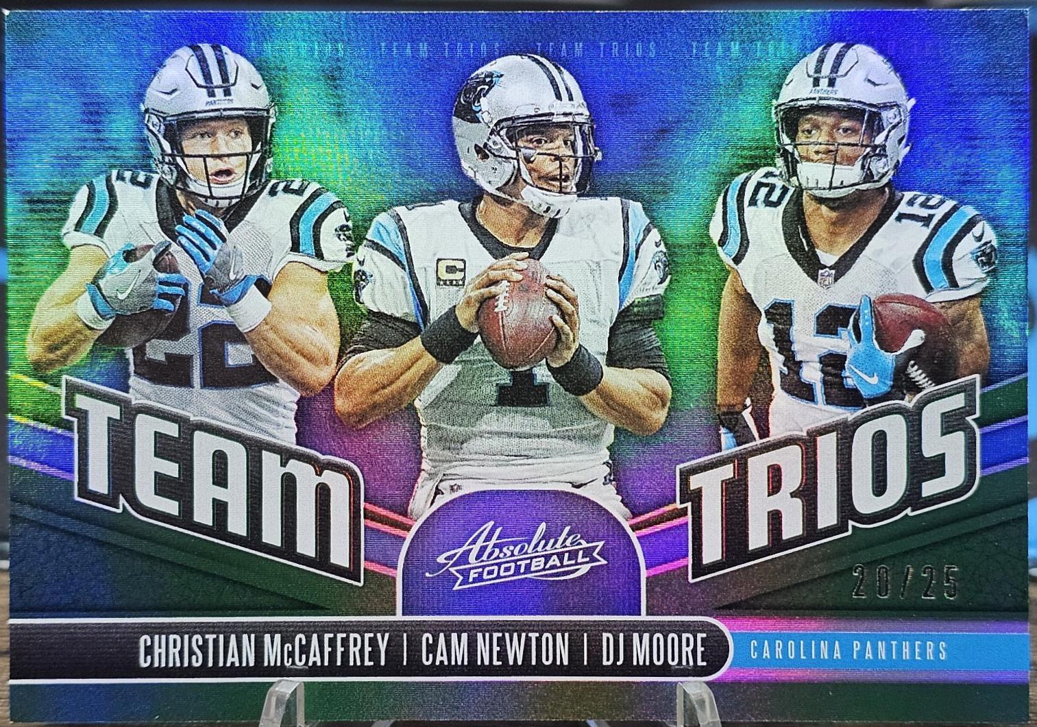 Cam Newton, Christian McCaffrey, DJ Moore [Spectrum Green] #TT-CP
