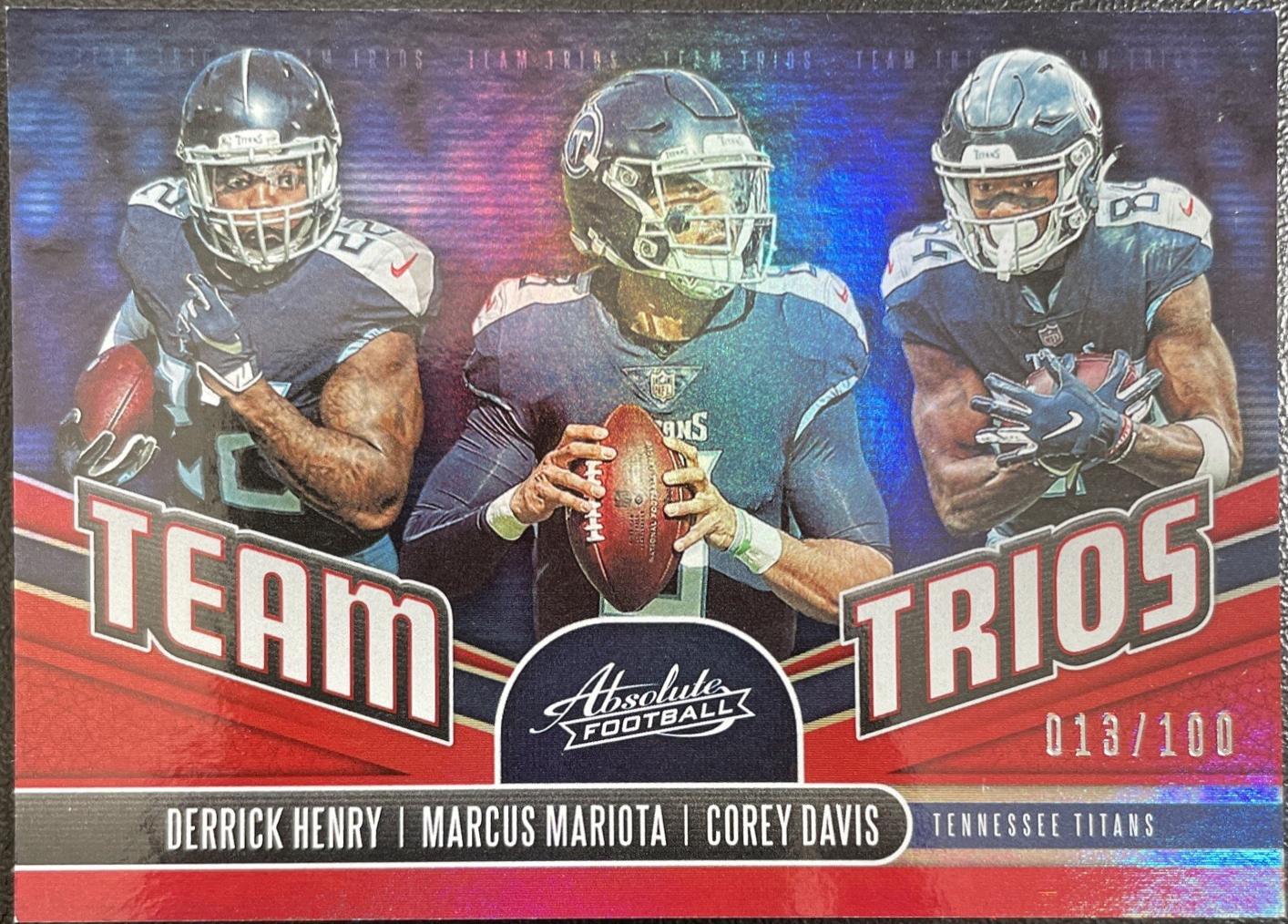 Corey Davis, Derrick Henry, Marcus Mariota [Spectrum Red] #TT-TT