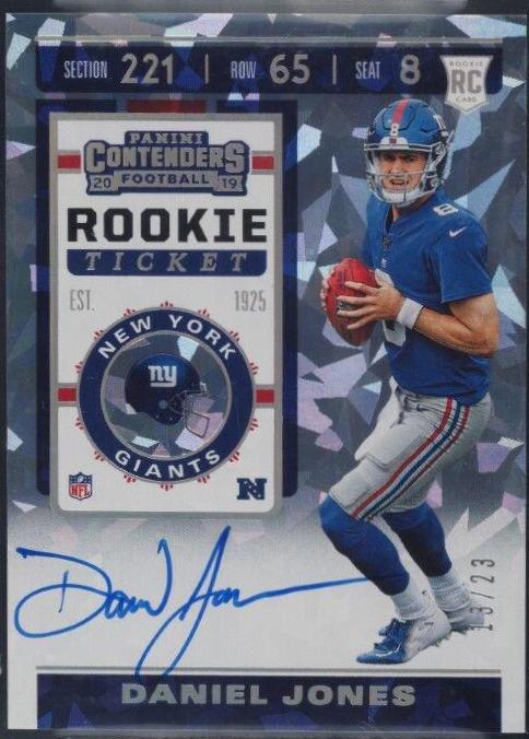 Daniel Jones [Team Helmet Autograph Cracked Ice] #102