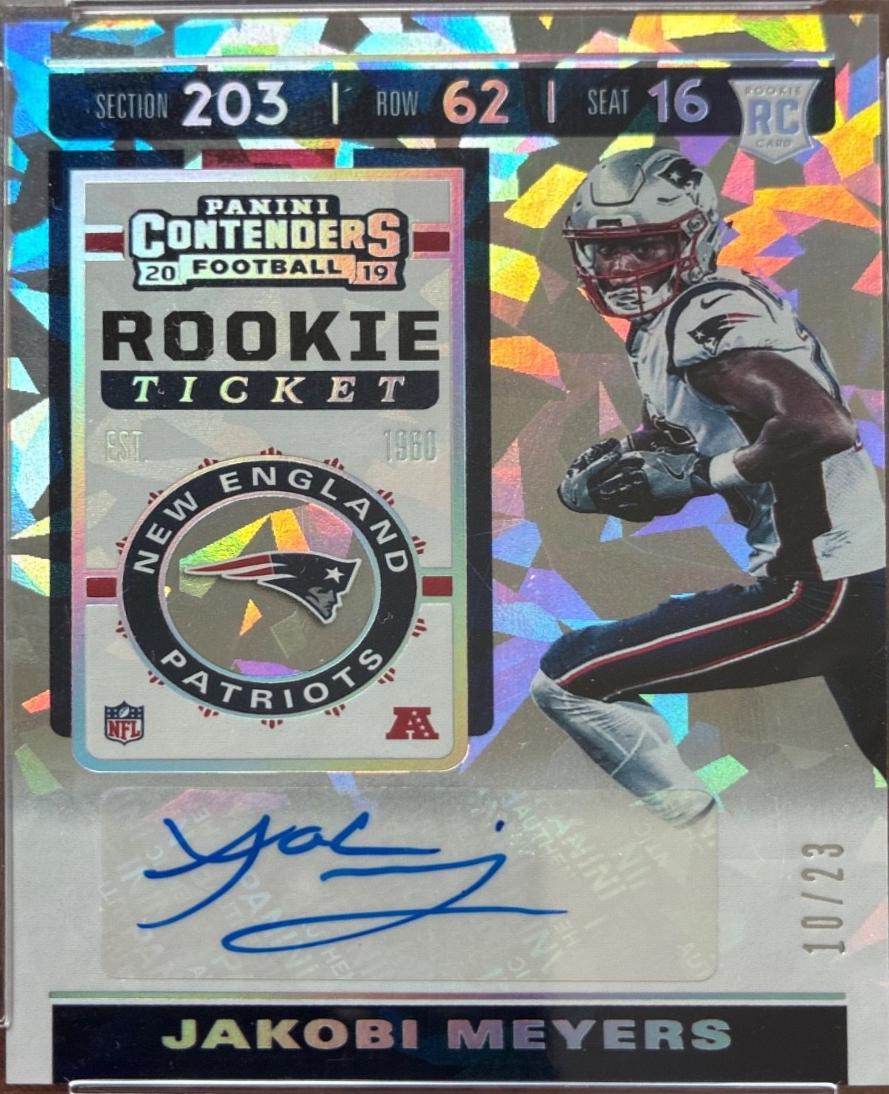 Jakobi Meyers [Team Logo Autograph Cracked Ice] #183