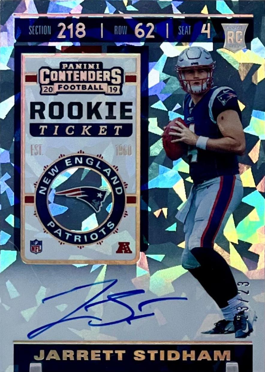 Jarrett Stidham [Team Helmet Autograph Cracked Ice] #122