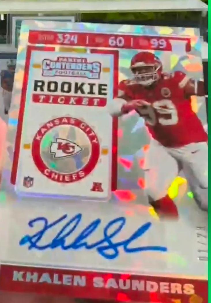 Khalen Saunders [Autograph Cracked Ice] #266