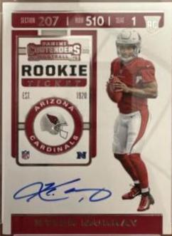 Kyler Murray [Team Helmet Autograph Ticket Stub] #101