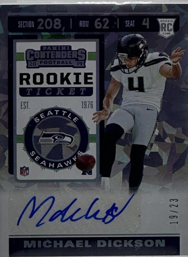 Michael Dickson [Autograph Cracked Ice] #248