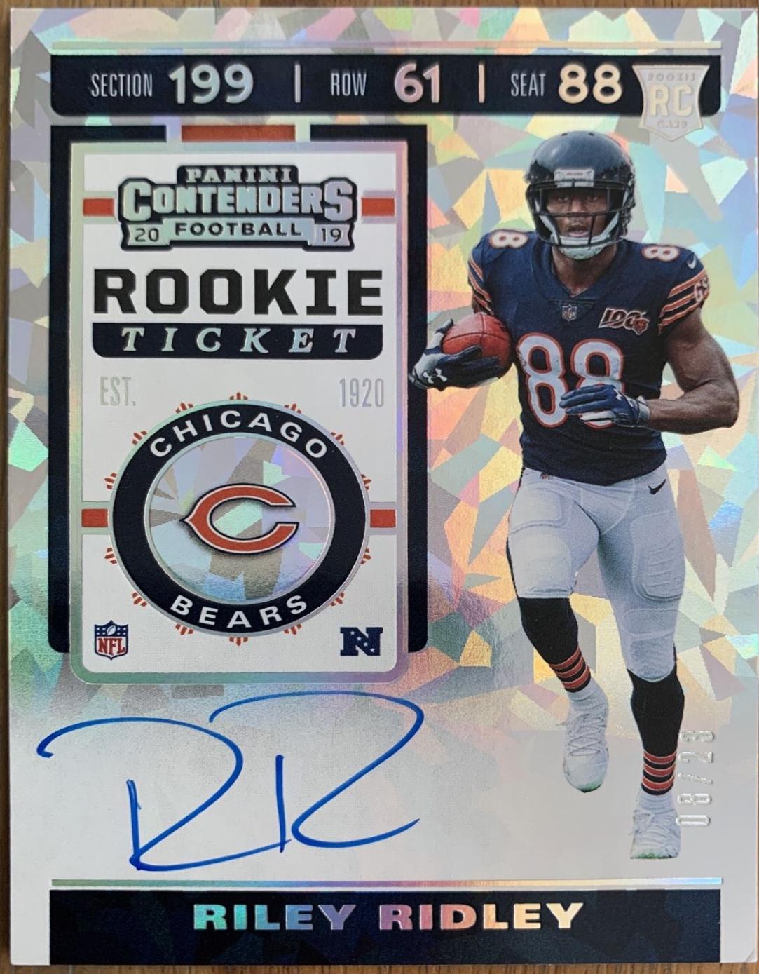 Riley Ridley [Team Helmet Autograph Cracked Ice] #136