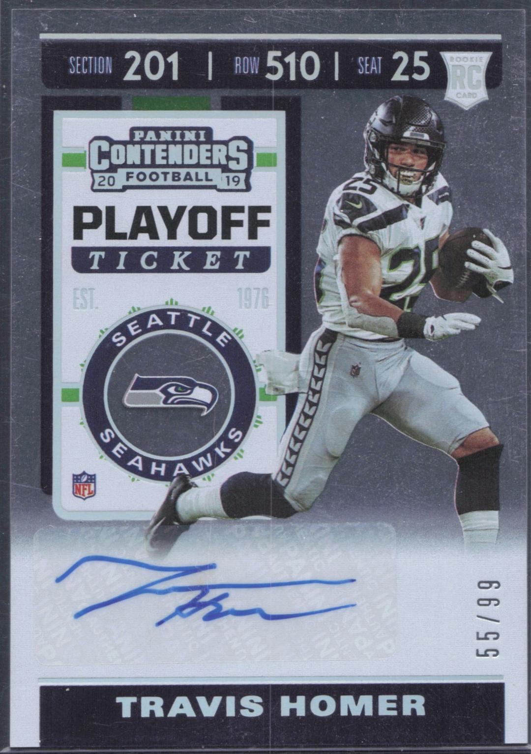 Travis Homer [Team Helmet Autograph Playoff] #229