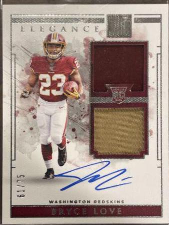 Bryce Love [Helmet, Patch Autograph] #126