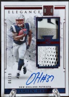 Damien Harris [Helmet, Patch Autograph Cleat] #109