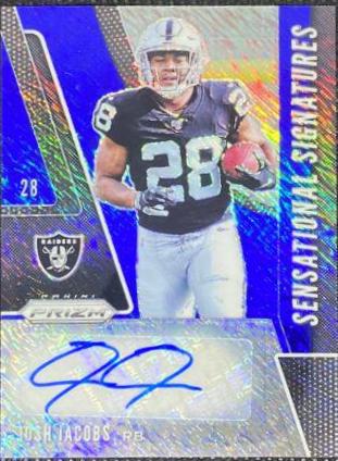 Josh Jacobs [Blue Shimmer Prizm] #SE-JOJ