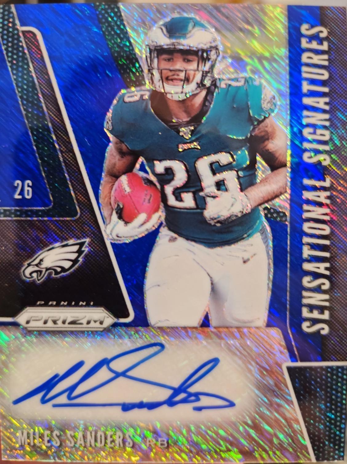 Miles Sanders [Blue Shimmer Prizm] #SE-MIS