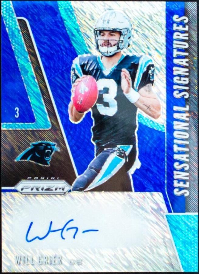 Will Grier [Blue Shimmer Prizm] #SE-WIG