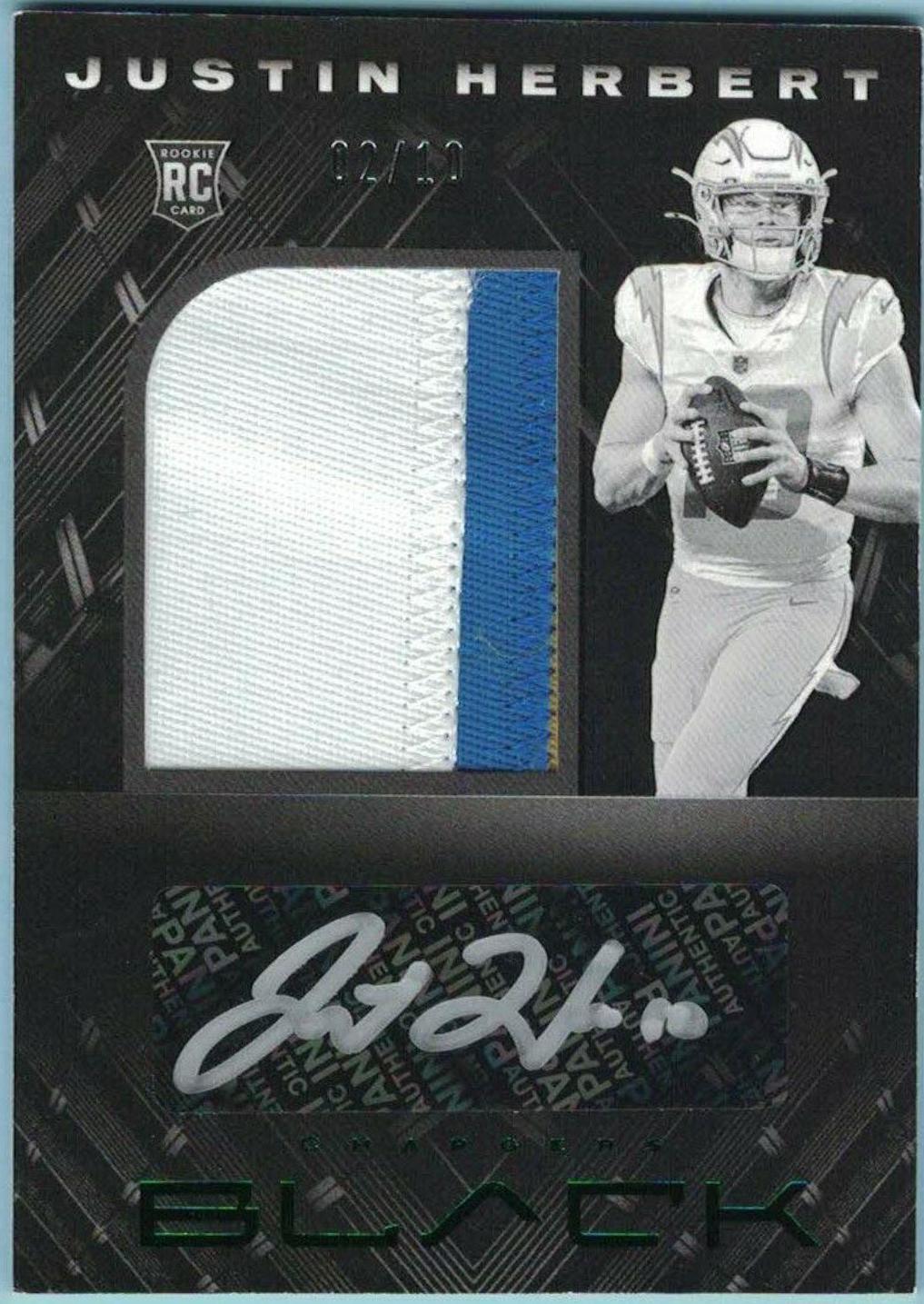 Justin Herbert [Patch Autograph Emerald] #203