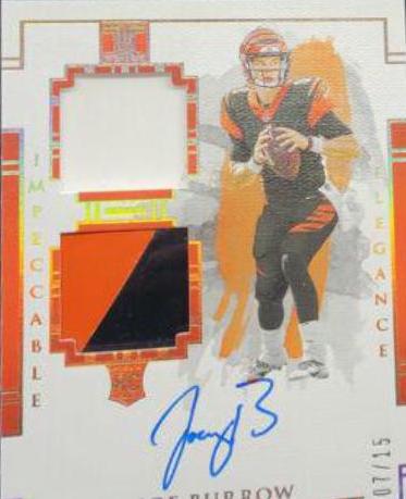 Joe Burrow [Helmet, Patch Autograph Glove] #101