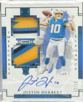 Justin Herbert [Helmet, Patch Autograph Nameplate] #103