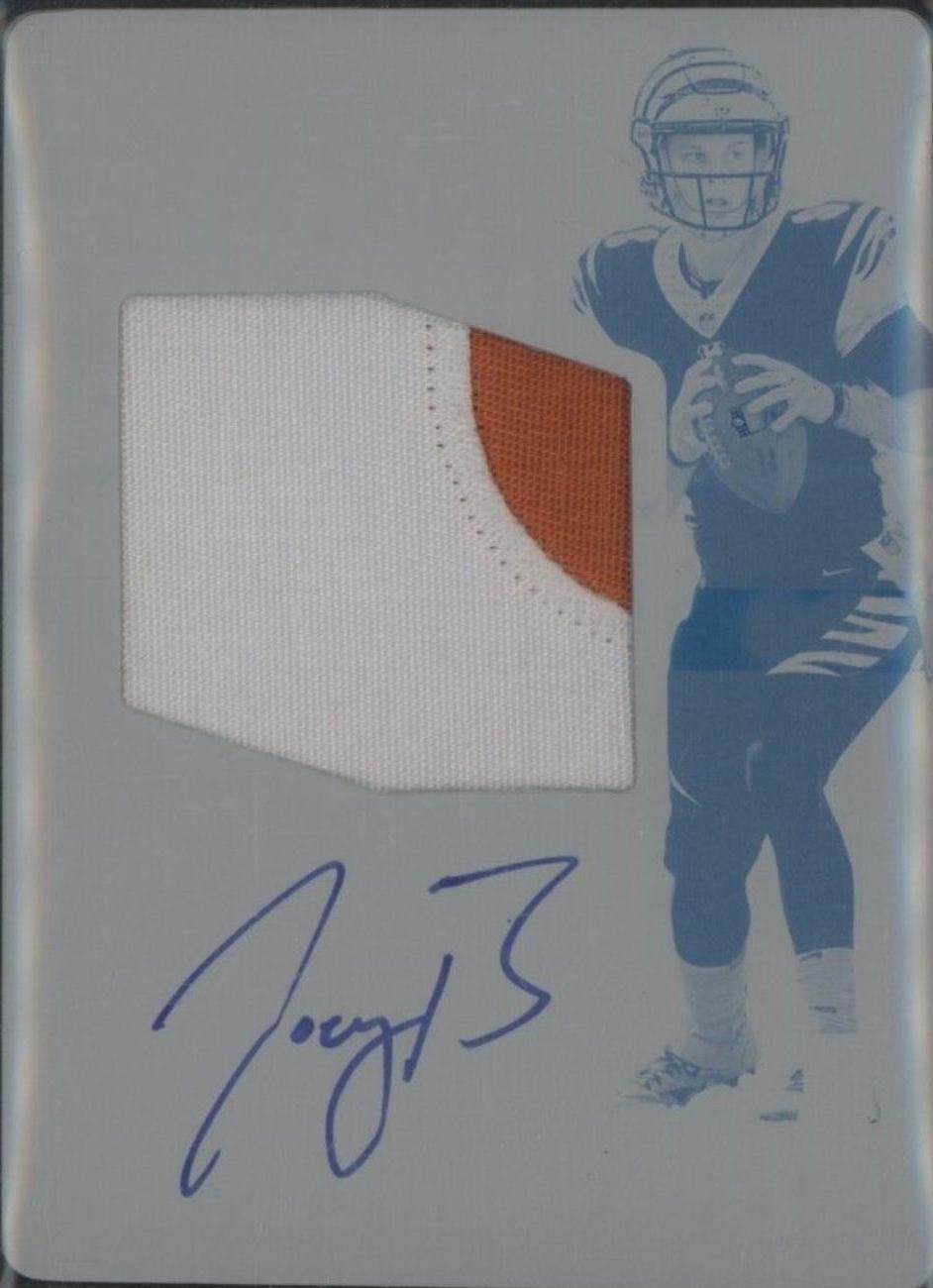 Joe Burrow [Patch Autograph Printing Plates] #143