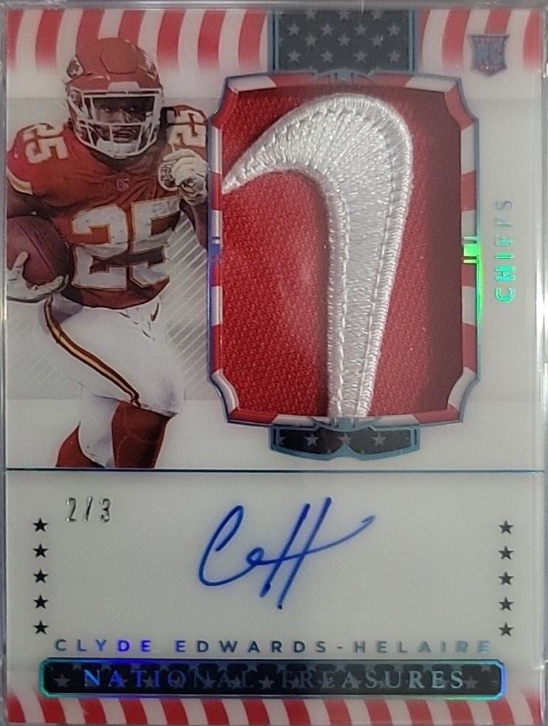 Clyde Edwards Helaire [Patch Autograph Stars & Stripes] #168