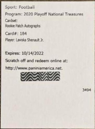 Laviska Shenault Jr. [Patch Autograph] #184