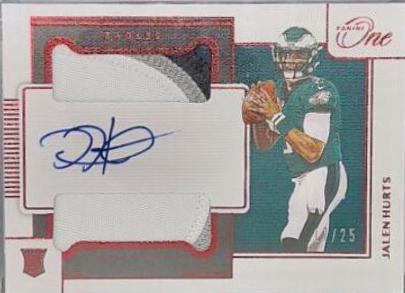 Jalen Hurts [Dual Patch Autograph Red] #44