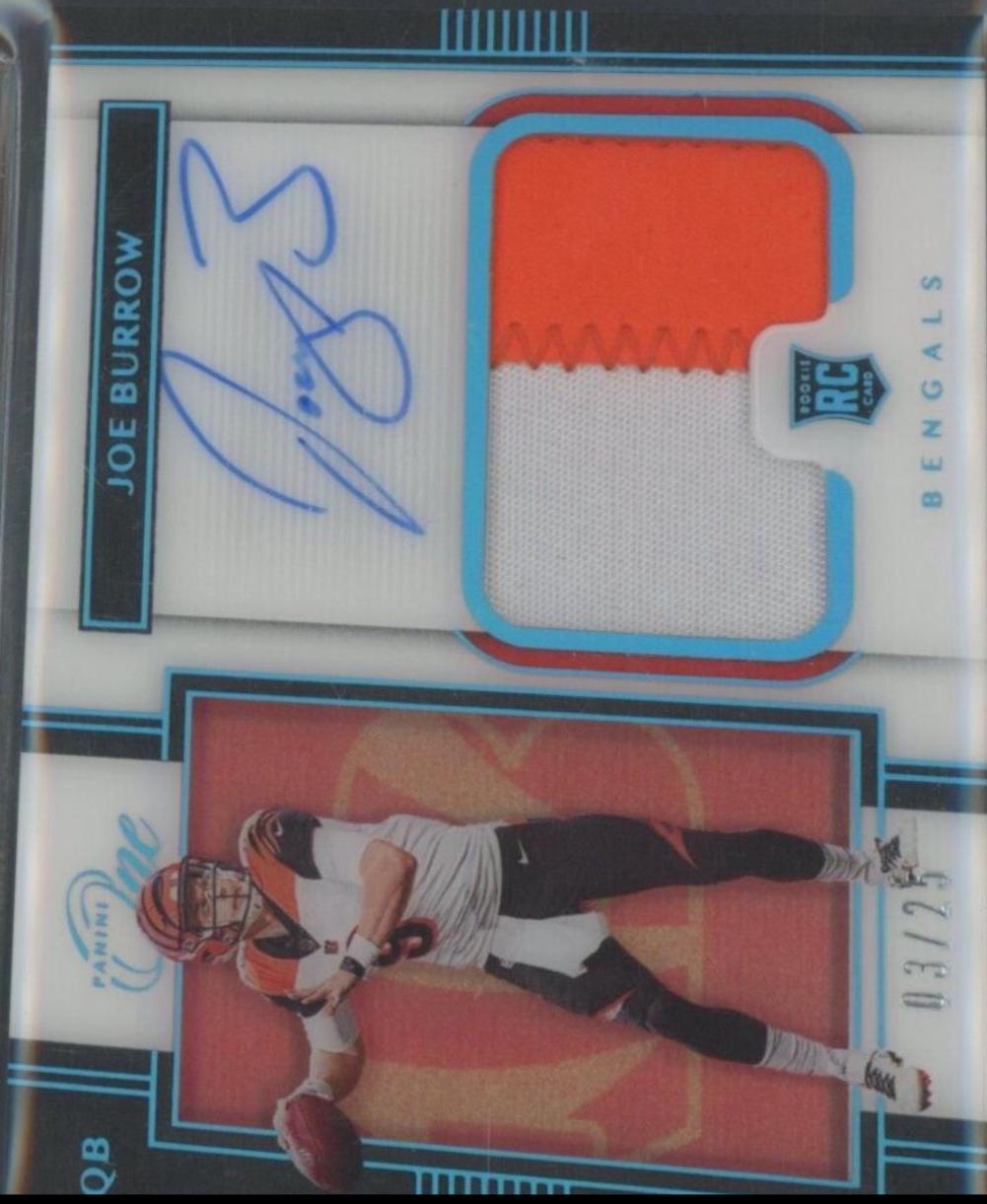 Joe Burrow [Premium Patch Autograph Blue] #111