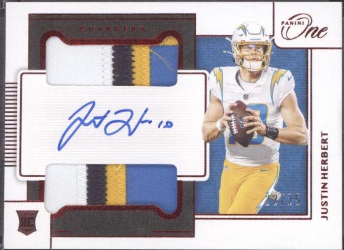 Justin Herbert [Dual Patch Autograph Red] #33