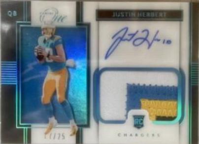Justin Herbert [Premium Patch Autograph Blue] #113