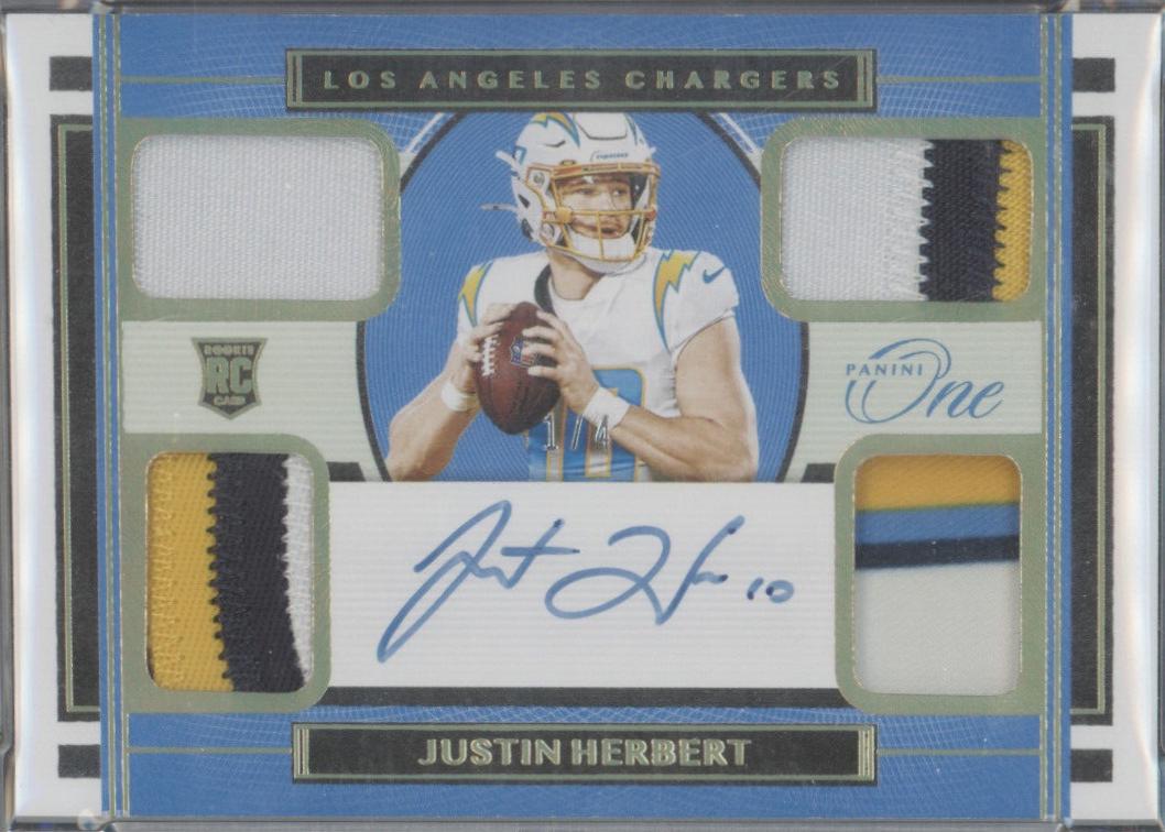 Justin Herbert [Quad Patch Autograph Gold] #73
