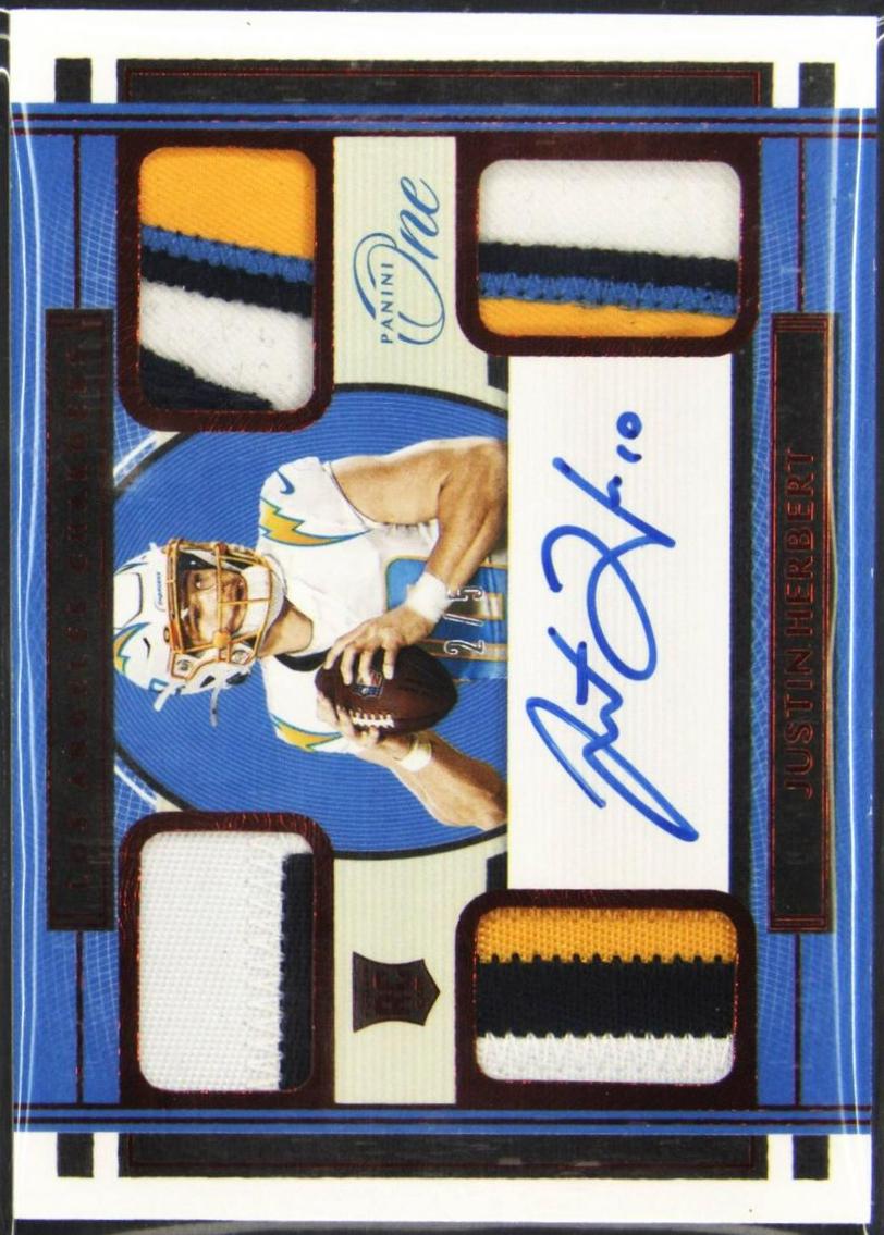 Justin Herbert [Quad Patch Autograph Red] #73