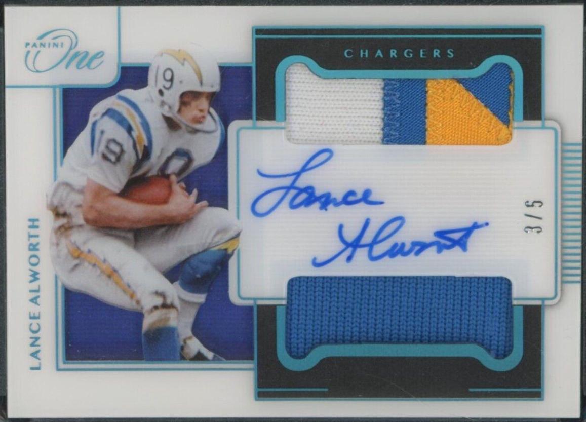Lance Alworth [Dual Patch Autograph Blue] #152