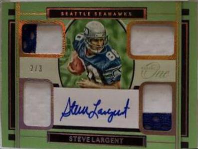 Steve Largent [Quad Patch Autograph Gold] #54