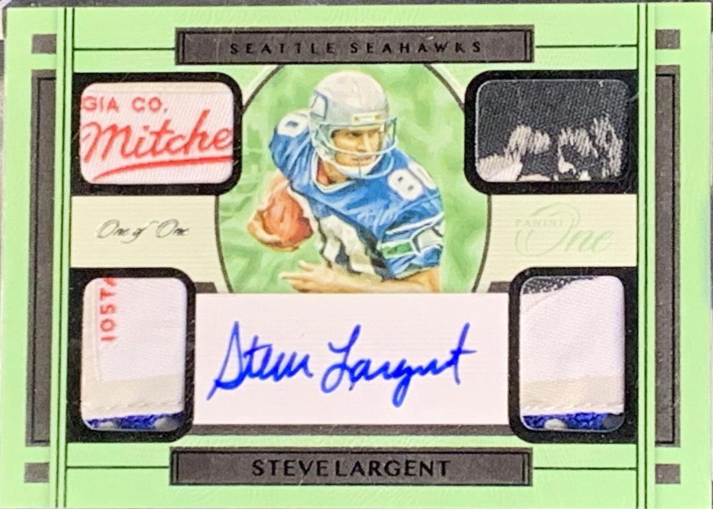 Steve Largent [Quad Patch Autograph] #54