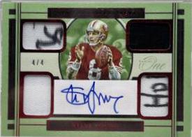 Steve Young [Quad Patch Autograph Red] #53