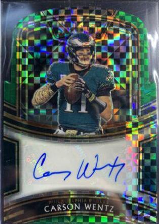 Carson Wentz [Green Prizm Die-Cut]