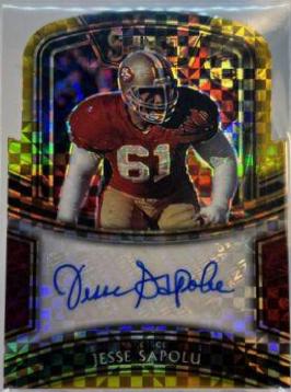 Jesse Sapolu [Gold Prizm Die-Cut]