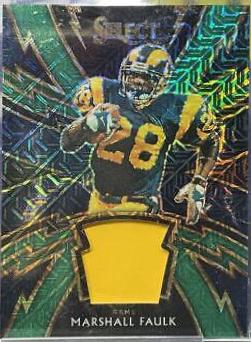 Marshall Faulk [Sparks Green Prizm]