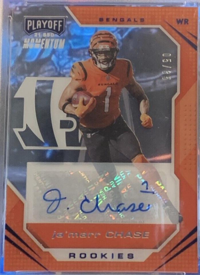 Ja'Marr Chase [Autograph Blue] #PMR-5