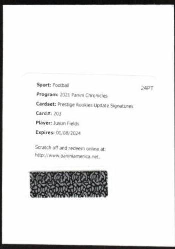 Justin Fields [Signature] #203