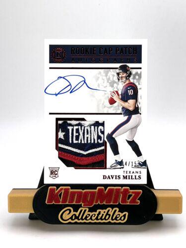 Davis Mills [Cap Patch Autograph Ruby] #143
