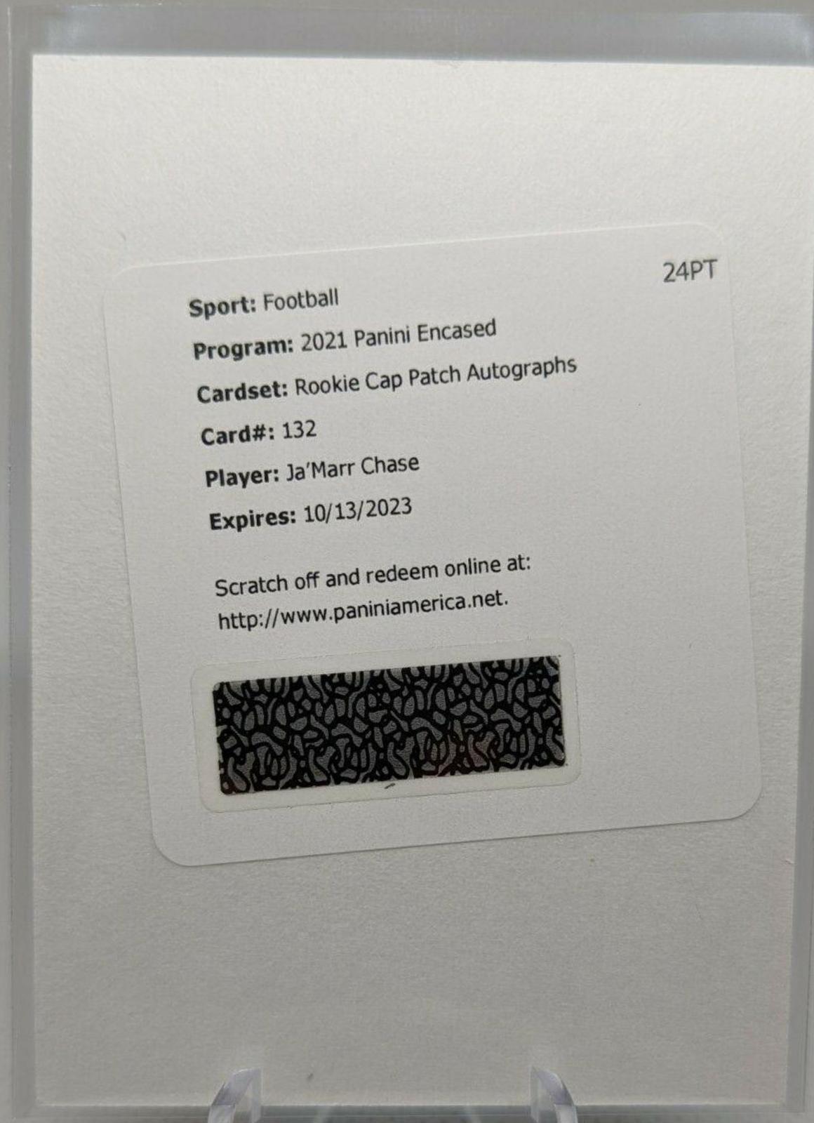 Ja'Marr Chase [Cap Patch Autograph] #132