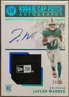 Jaylen Waddle [Cap Patch Autograph Sapphire] #133