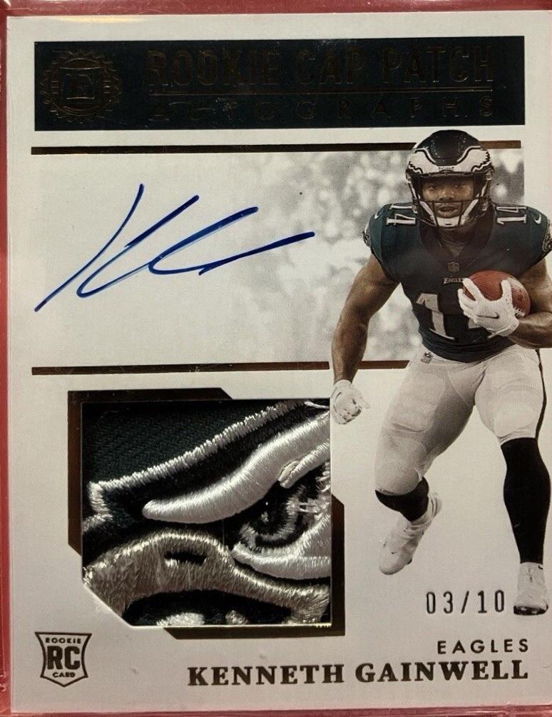 Kenneth Gainwell [Cap Patch Autograph Gold] #137