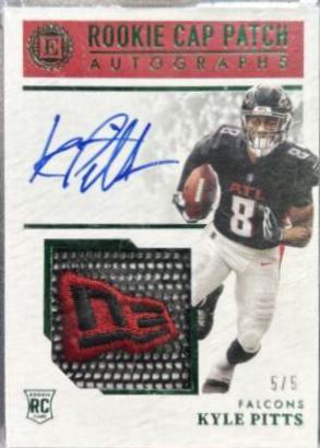 Kyle Pitts [Cap Patch Autograph Emerald] #130