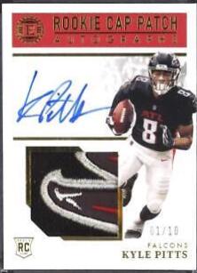 Kyle Pitts [Cap Patch Autograph Gold] #130